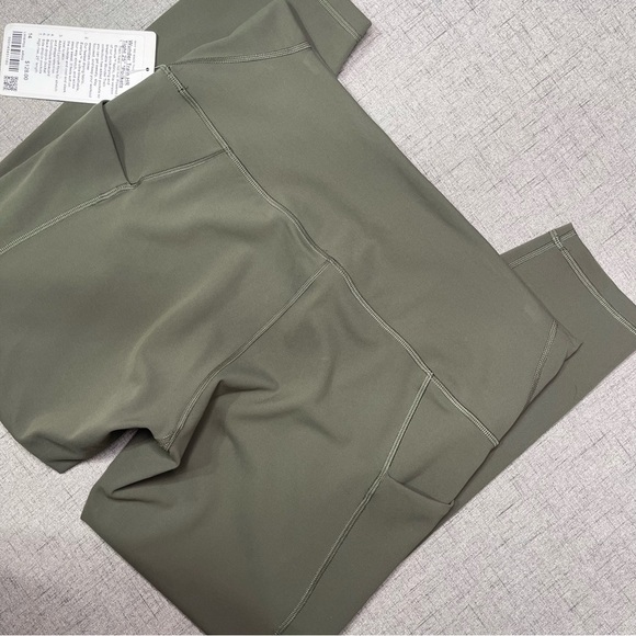Lululemon Wunder Train High Rise Tights Pants w Pockets Leggings Army Green NWT - Picture 7 of 11